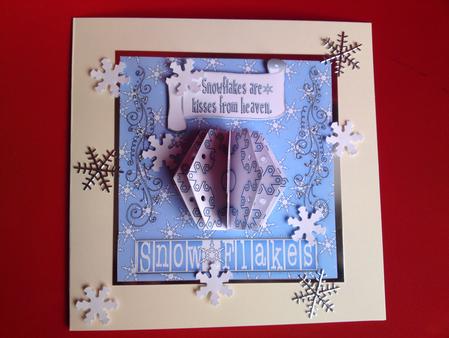 3D Snowflake and Card Front by Cynthia Massey