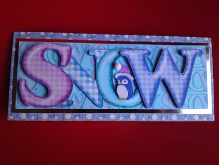 Snow Word with Penquin by Cynthia Massey