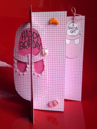 K Card Baby Girl Birthday Card Sheet 1 by Cynthia Massey
