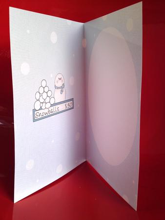 Flakey and Friends Christmas Landscape Insert for an A5 Card by Cynthia Massey