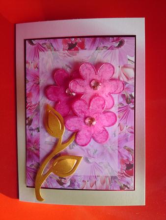 Lily & Gerbera Bouquet Card Bases by Cynthia Massey