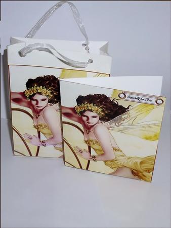 Fairy Acantha Yellow Mini Gift Bag by Cynthia Berridge