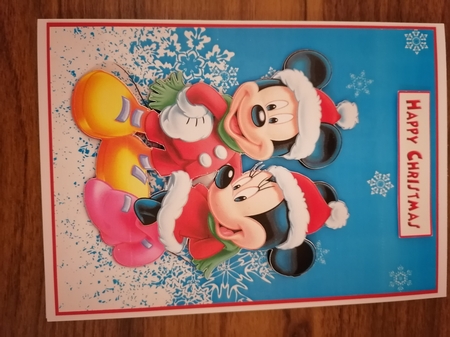 Mickey & Minnie Mouse Christmas A5 Decoupage  by D A Boscoe