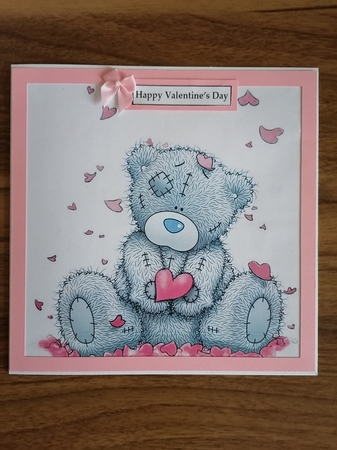 Tatty Teddy Love Hearts 8x8 Quick Card by D A Boscoe