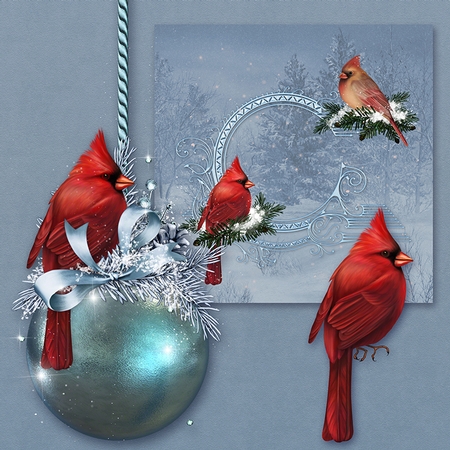 Holiday Cardinals by Dana Sitarzewski