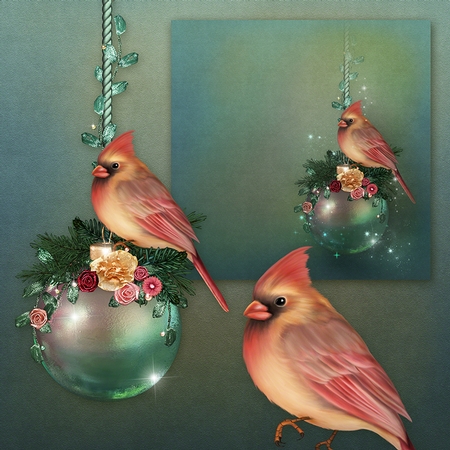Holiday Cardinals by Dana Sitarzewski