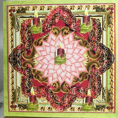 Fancy Multi-Layered Christmas Square Topper 3 by Darlene Handorff
