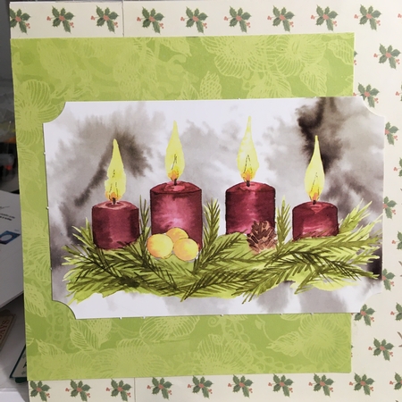 Fancy Multi-Layered Christmas Square Topper 3 by Darlene Handorff