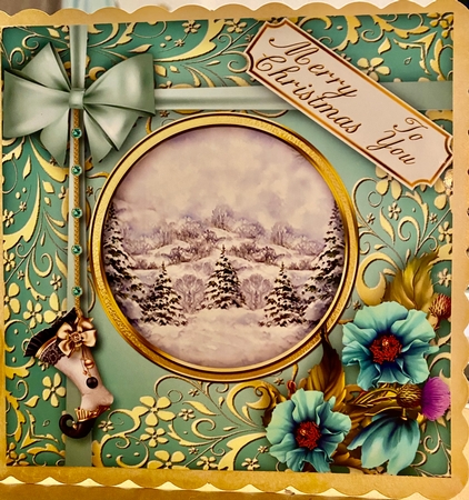 Foiled Parcel Teal - Valley in Winter by Darlene Handorff