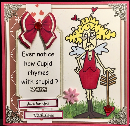 Stella - Cupid Rhymes with... Quick Card by Darlene Handorff