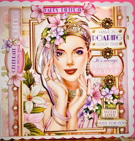 Art Deco Lady Emilia 4 Sheet Mini Kit Light Pink by Darlene Handorff