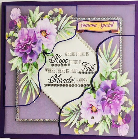 Beautiful Lilac Roses and quote, Friend by Darlene Handorff