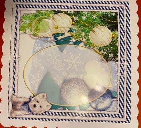8x8 Mini Kit, Westie With Baubles by Darlene Handorff