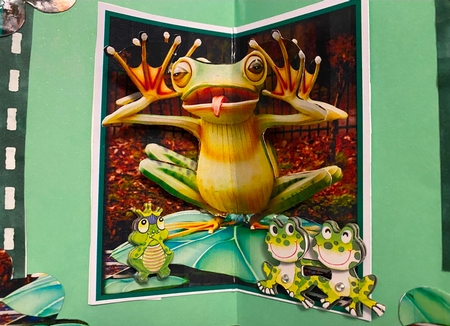Funny Frog Quadro Petal Corner Stacker 2 by Darlene Handorff