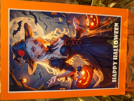 Halloween Cute Witch A4 by Darlene Handorff