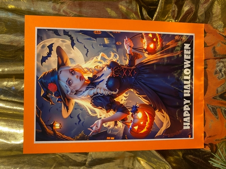 Halloween Cute Witch A4 by Darlene Handorff