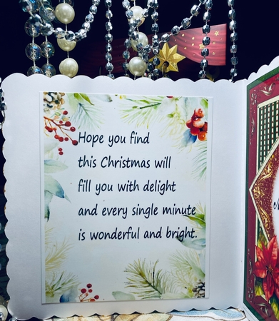 Lovely Red Berry & Holly A4 Card Front/Insert Verse (One) by Darlene Handorff