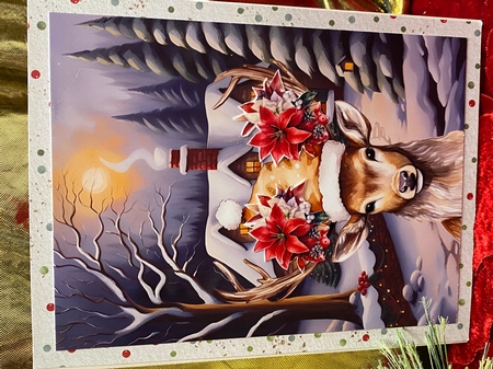 Christmas Cottage A4 by Darlene Handorff