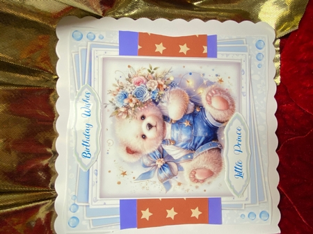 8x8 Mini Kit, Gorgeous Teddy Blue in Dungarees by Darlene Handorff