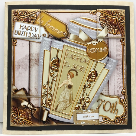 Art Deco Parfum De Soir 70th Birthday 8in Picture Topper by Darlene Handorff
