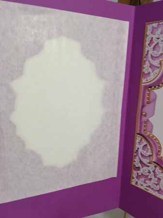 Purple Pansies Diamond 7x5inch Picture Card Front Frame by Darlene Handorff
