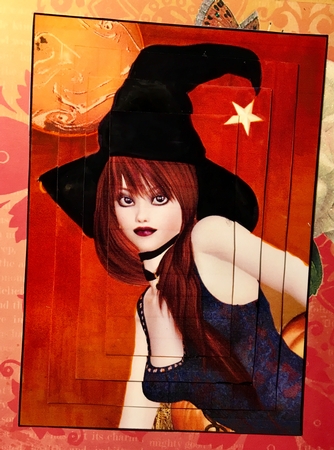 Young Witch Pyramage Sheet #2 by Darlene Handorff