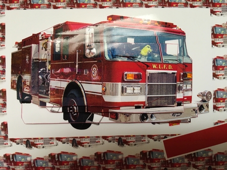 Firetruck Card Front by Darlene Handorff