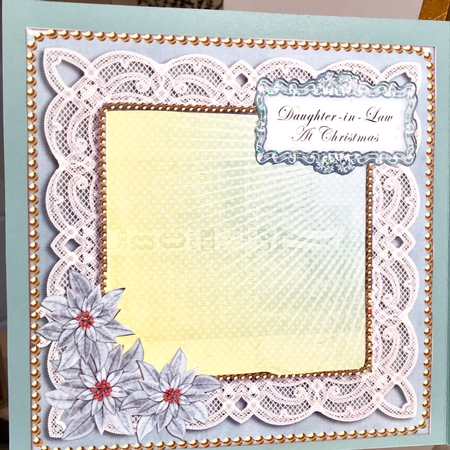 Blue Rooftops Daughter in Law 8in Sentiment Topper by Darlene Handorff