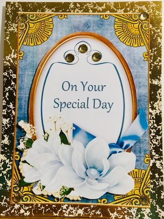 Teal Magnolia Special Day Oval 7x5in Step by Step by Darlene Handorff