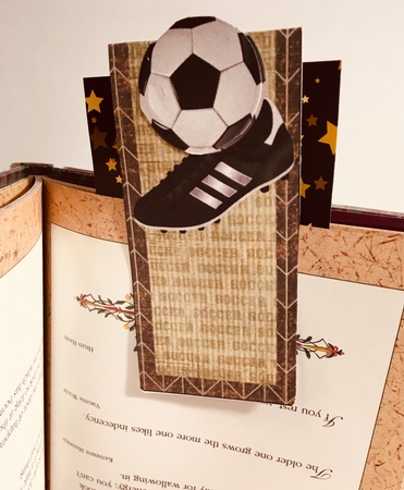 Football Soccer Goal Magnetic Bookmarks by Darlene Handorff
