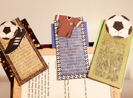 Football Soccer Goal Magnetic Bookmarks by Darlene Handorff