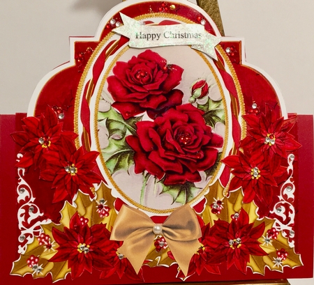 Christmas Roses Shaped Over 3D Mini Card Kit by Darlene Handorff