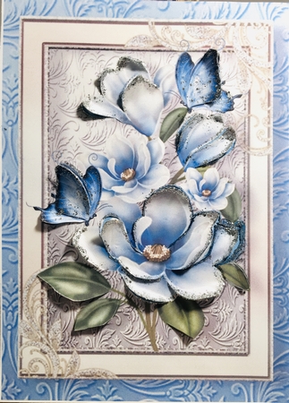 Beautiful Blue Flowers A4 by Darlene Handorff