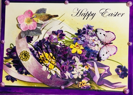 Vintage Easter Flowers Splendid Pyramid by Darlene Handorff