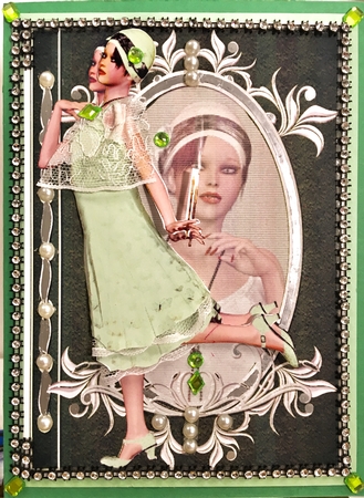 1920's Flapper Fashion Reflections Decoupage by Darlene Handorff