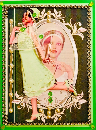 1920's Flapper Fashion Reflections Decoupage by Darlene Handorff