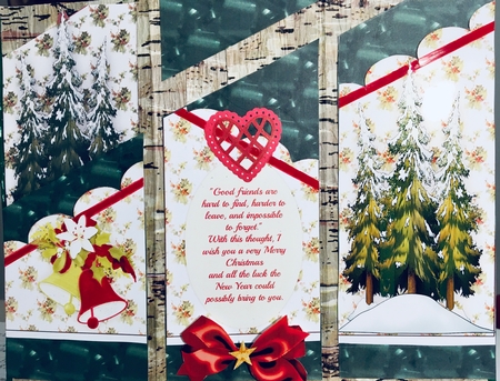 Lovely Tri fold card with Verse 1 by Darlene Handorff