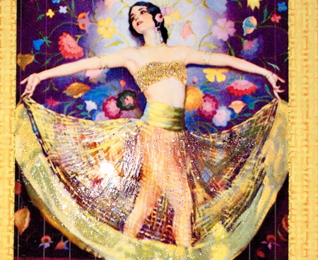 Art Deco Gypsy Dancer All Occasion Quick Card Topper by Darlene Handorff