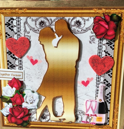 Special Couple Anniversary Decoupage Topper 1 by Darlene Handorff