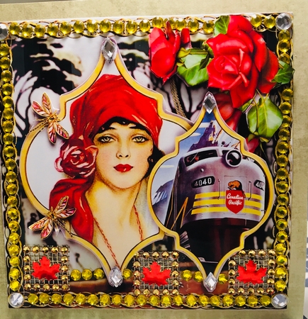 Travelling Lady 1 - roses by Darlene Handorff