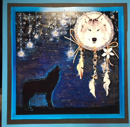 HOWLING WOLF - QUICK CARD SHEET by Darlene Handorff