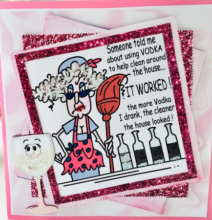 A womans work is never done! , stella at it again in the pink! 8x8 by Darlene Handorff