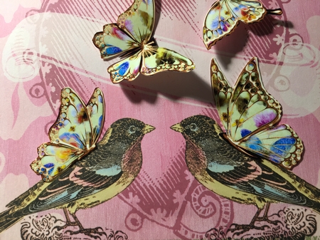 Eight Elegant Floral Butterflies Kit-6 by Darlene Handorff