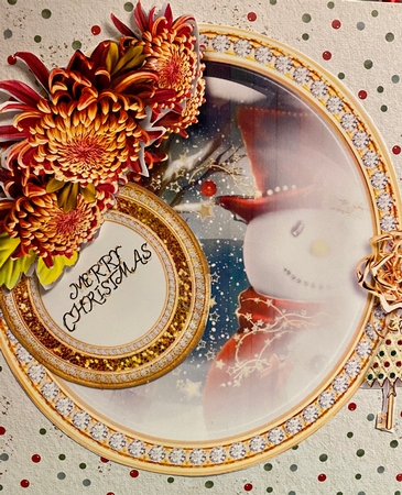 Diamond Christmas - Red snowman by Darlene Handorff