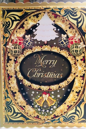 Elegant Christmas Large Card Front 2 by Darlene Handorff