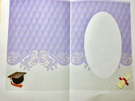 Insert for purple Graduation card cup 887722_3656 by Darlene Handorff