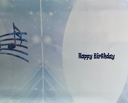 Insert for Age cards 10-18 with guitar -blue by Darlene Handorff