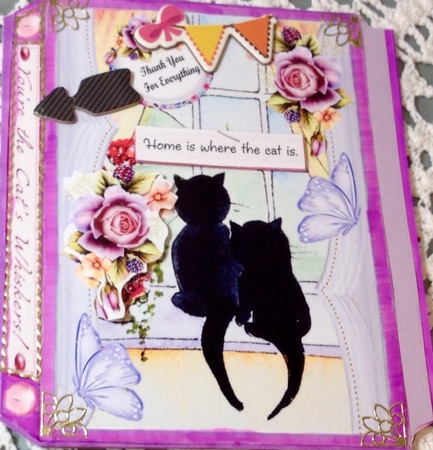 Book Cats Watercolor by Darlene Handorff