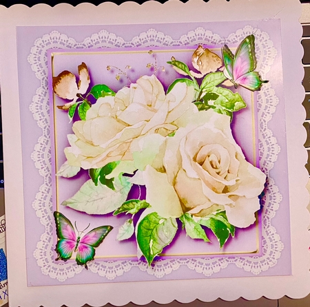 Beautiful White French Roses  by Darlene Handorff
