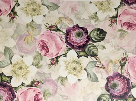 Vintage Floral Paper by Darlene Handorff